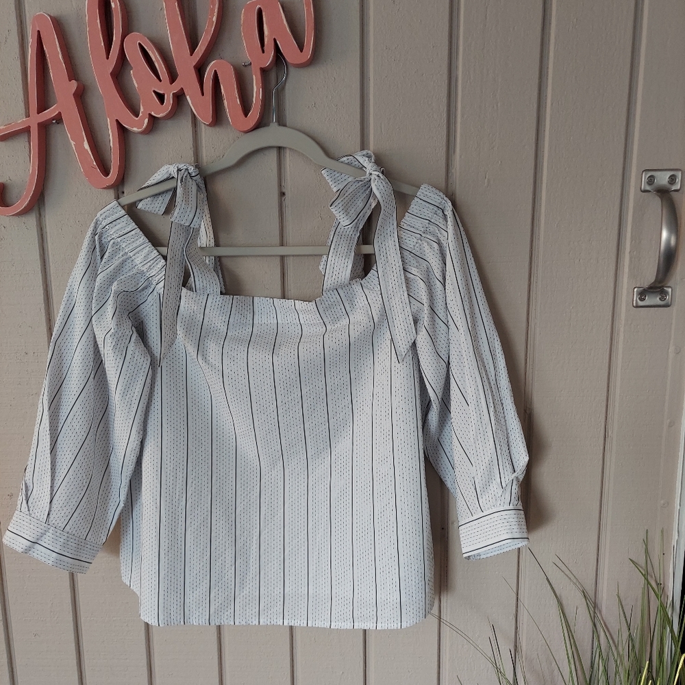 a new day Tie-up Off Shoulder Top